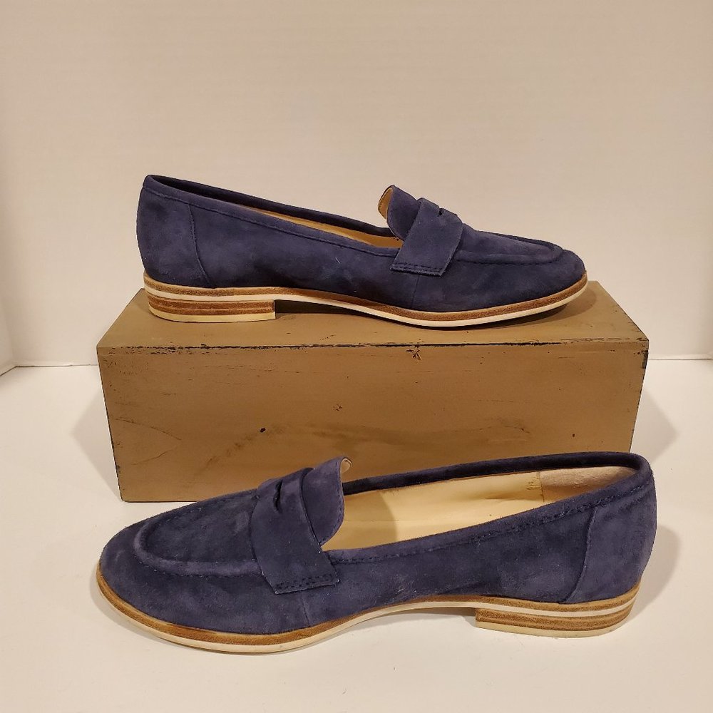 Nine West Blue Suede Loafers Size 7.5